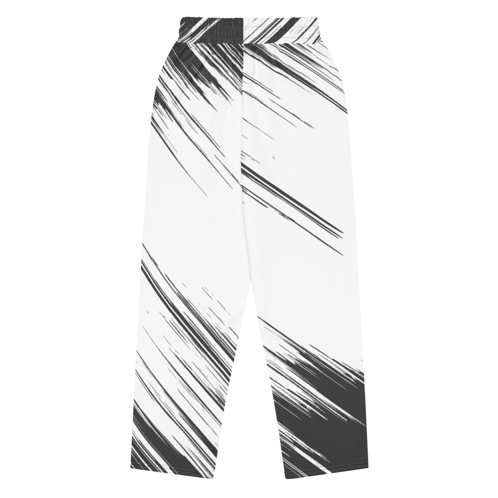 Stay Distant Wide-leg Joggers( BLACK STRIPE)