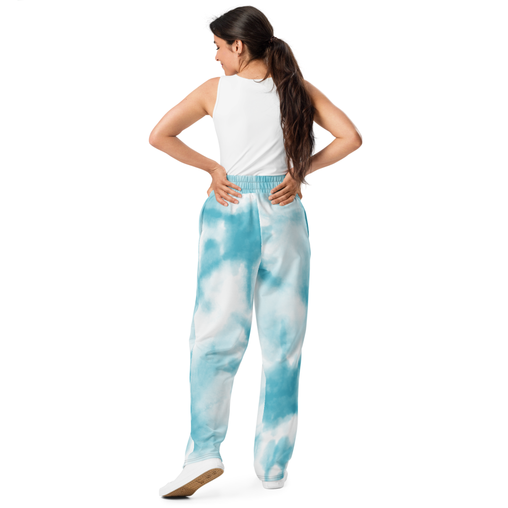 Stay Distant Wide-leg Joggers( BLUE Sky)