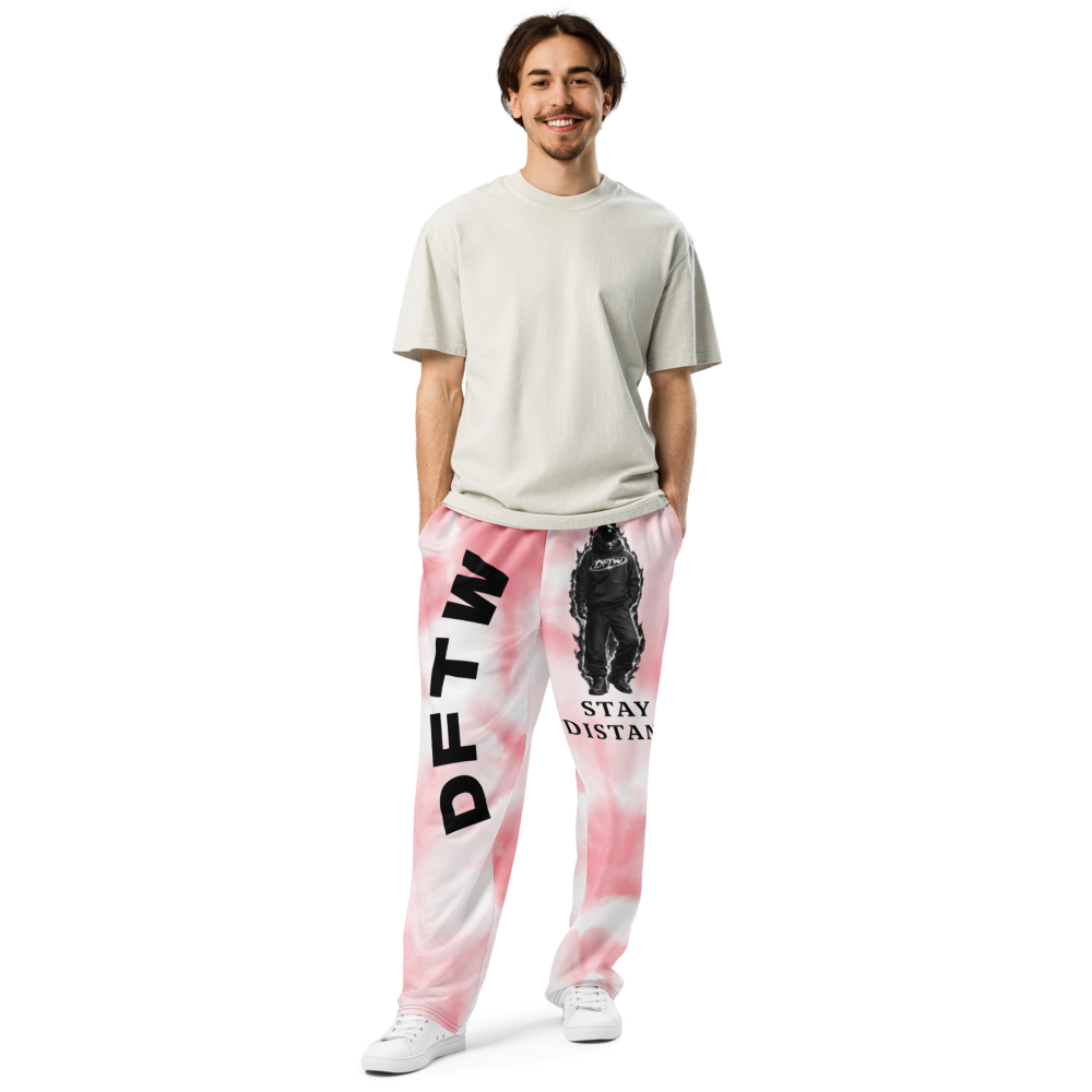 Stay Distant Wide-leg Joggers( PINK SKY)