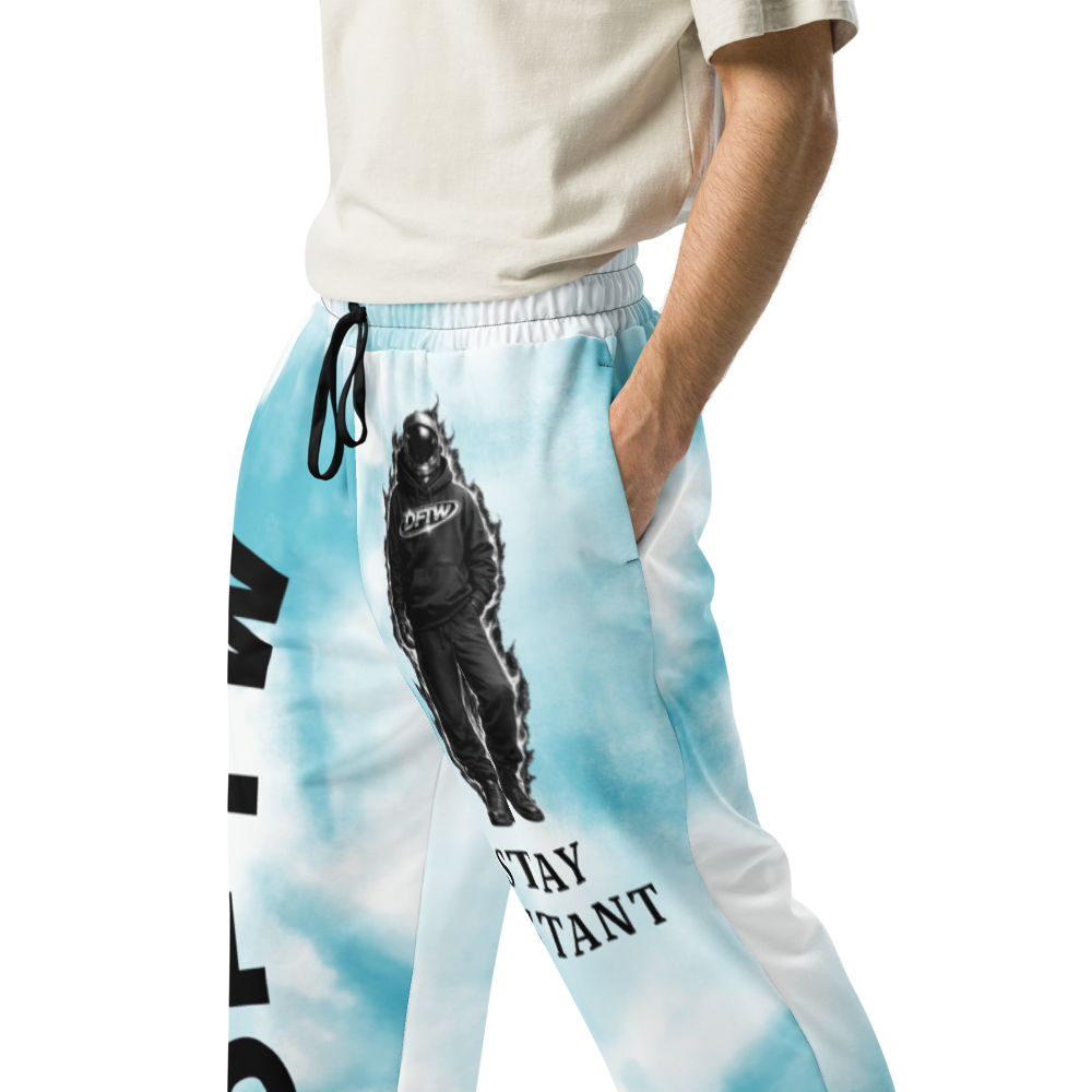 Stay Distant Wide-leg Joggers( BLUE Sky)